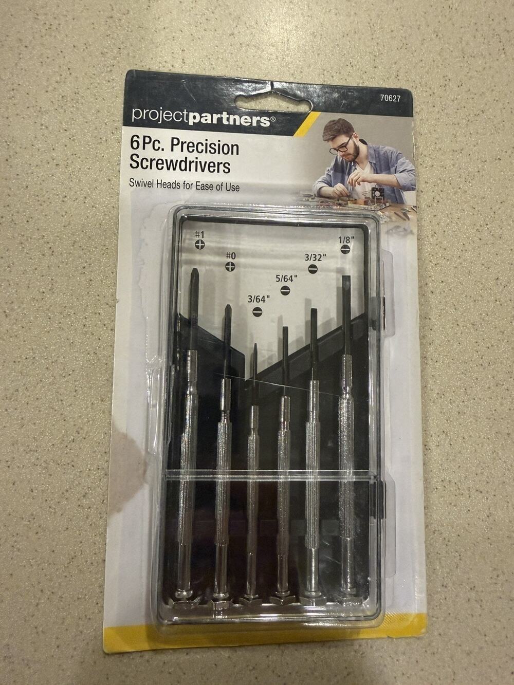 Project Partners 6 Pc. Precision Screwdriver & Case Brand New Sealed!!